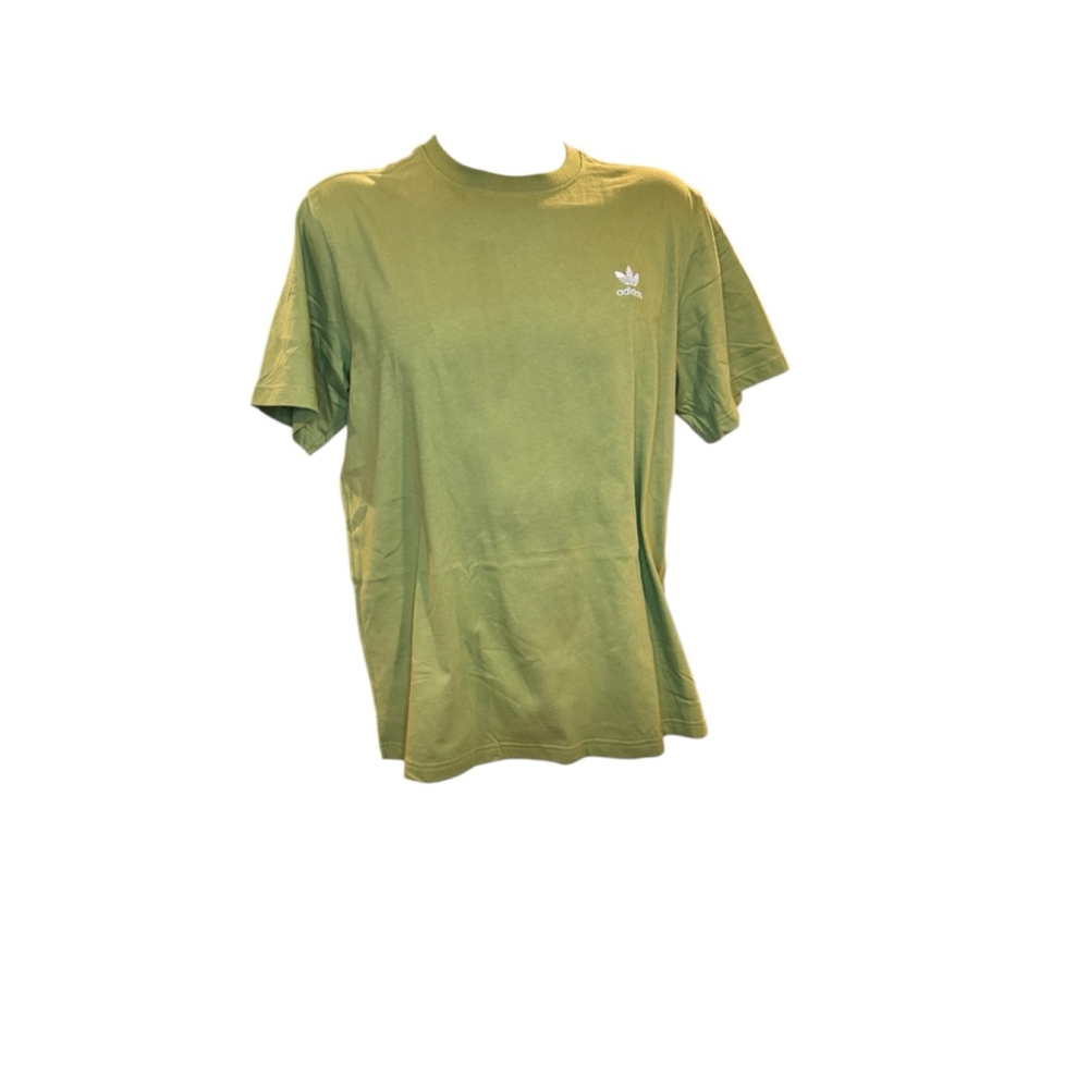 Men's Adidas Green Trefoil-less Tee Standard M White Logo m52